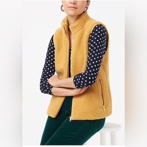 J. Crew Mustard Fleece Vest
